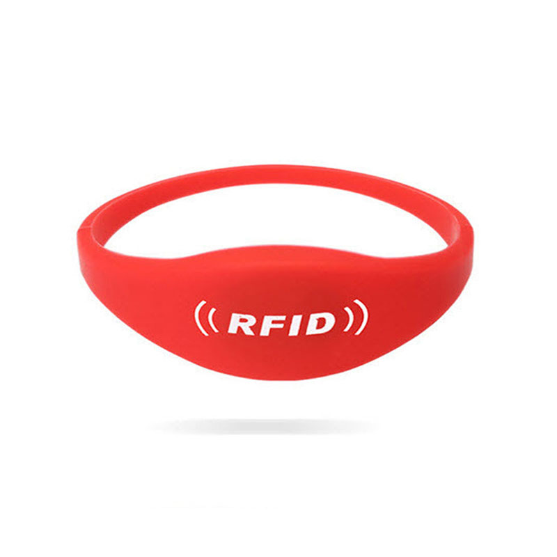 Durable Closed Style F08 Chip RFID Silicone Wristbands For Sale