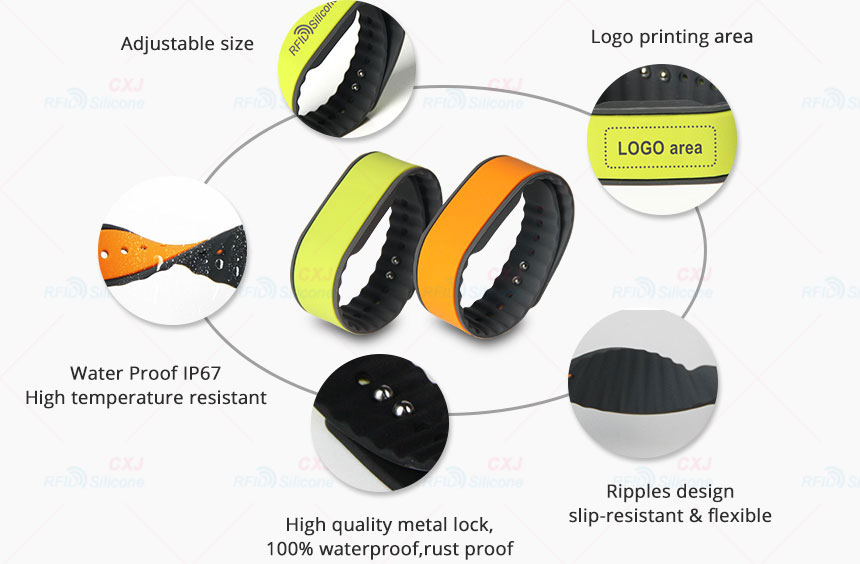 RS-AW015 Silicone NFC Festival Wristband Size Details RS-AW015 Silicone NFC Festival Wristband Size Details