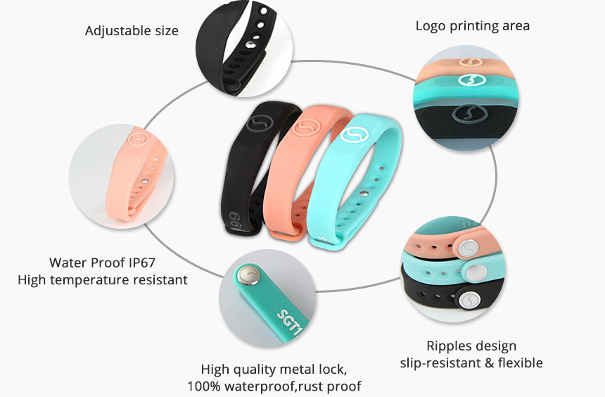 RS-AW010 Silicone RFID Wristbands Details RS-AW010 Silicone RFID Wristbands Details