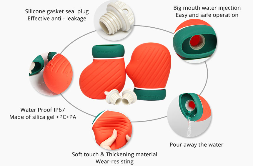 Microwave heated silicone hot water bag RS-SKU001 Details Microwave heated silicone hot water bag RS-SKU001 Details
