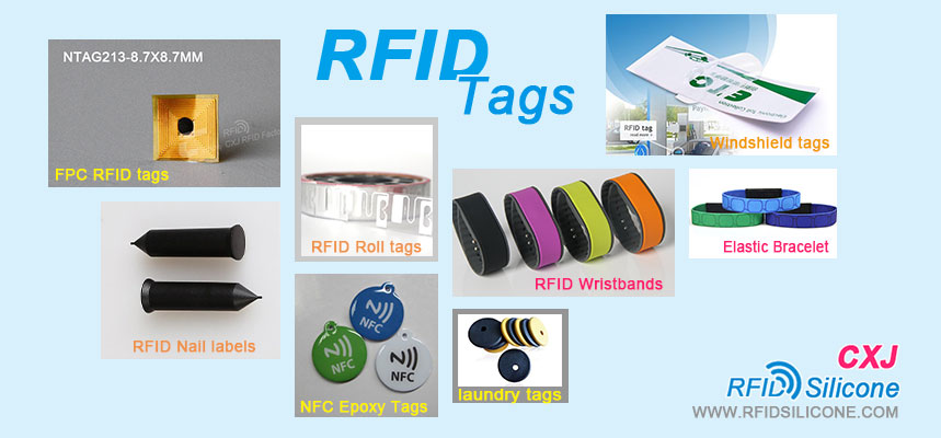 Collection of CXJ RFIDSilicone' s RFID tag products Collection of CXJ RFIDSilicone' s RFID tag products