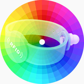 Colorful Magnetic Lock  Silicone RFID Bracelets RS-AW050