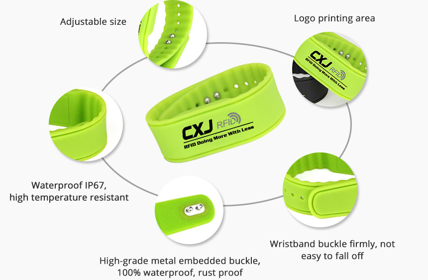Custom Silicone Long Range RFID Bracelet RS-AW017 Details Custom Silicone Long Range RFID Bracelet RS-AW017 Details