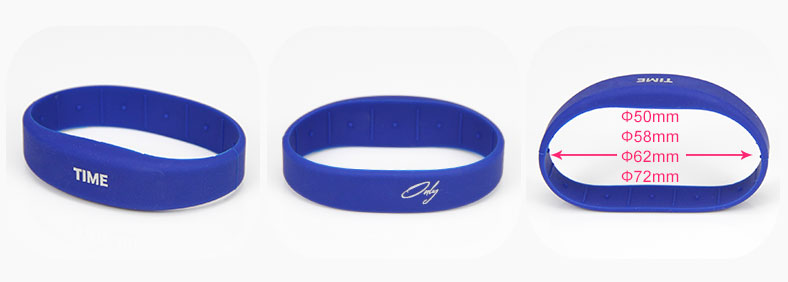 Rubber Gym RFID NFC Athletic Wristbands RS-CW011 Size Rubber Gym RFID NFC Athletic Wristbands RS-CW011 Size