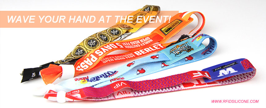 Wave your hand and RFID fabric wristbands at the event! Wave your hand and RFID fabric wristbands at the event!