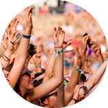 RFID fabric wristbands are used for large concerts and festivals RFID fabric wristbands are used for large concerts and festivals