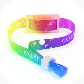 Customized color NFC Wooden Slider Printed RFID Fabric Wristbands Customized color NFC Wooden Slider Printed RFID Fabric Wristbands