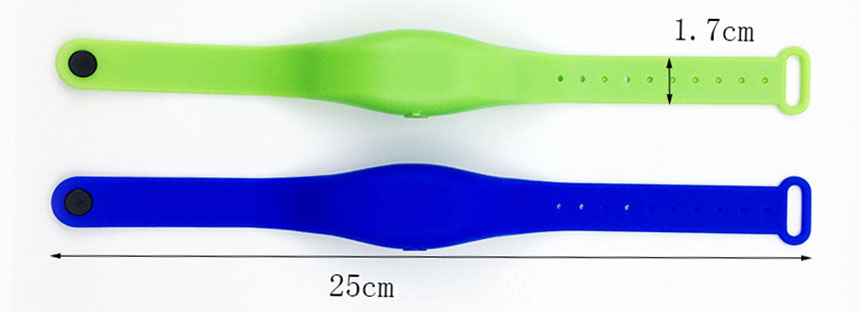 Size of Hand sanitizer Silicone bracelets Liquid Wristband