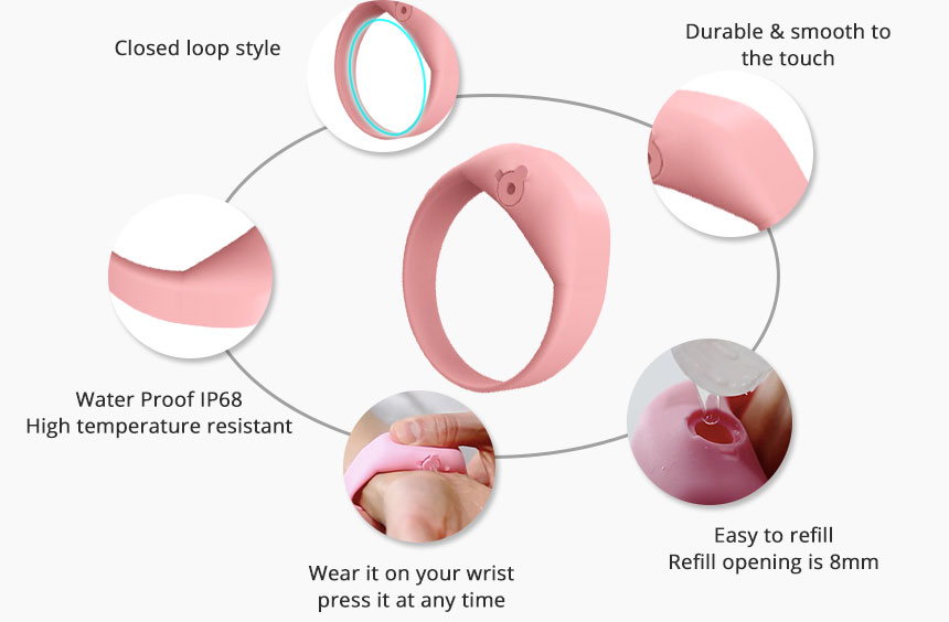 Details of Silicone Sanitizer Bracelet RS-SW003 Details of Silicone Sanitizer Bracelet RS-SW003