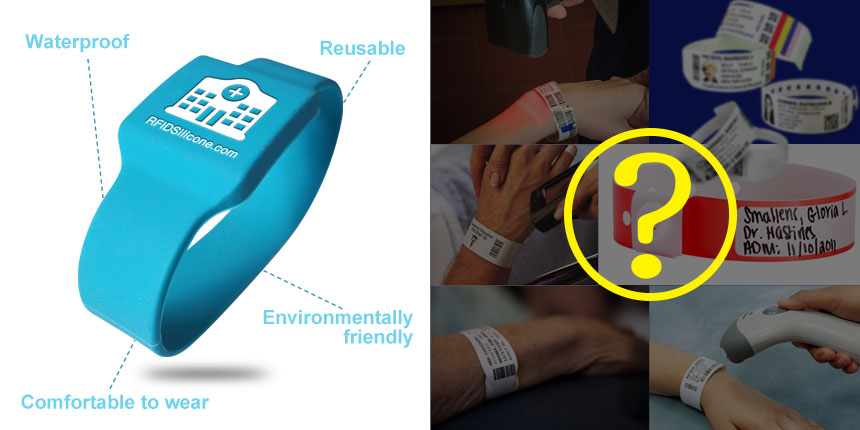 RFID Silicone Wristband VS Traditional HandwritingPrinting Barcode Bracelet RFID Silicone Wristband VS Traditional HandwritingPrinting Barcode Bracelet