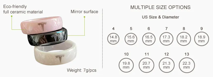 Ceramic NFC Smart Ring Size Ceramic NFC Smart Ring Size