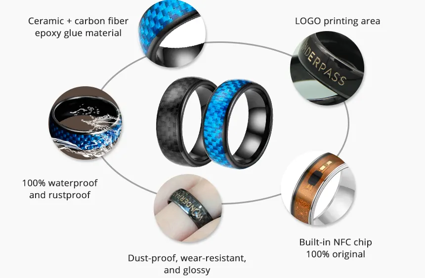 RFID Carbon Fiber Finger Rings RS-NR007 Details RFID Carbon Fiber Finger Rings RS-NR007 Details