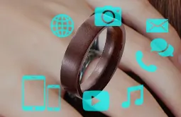 Wood NFC Ring Payment NTAG213 for Social Media Wood NFC Ring Payment NTAG213 for Social Media