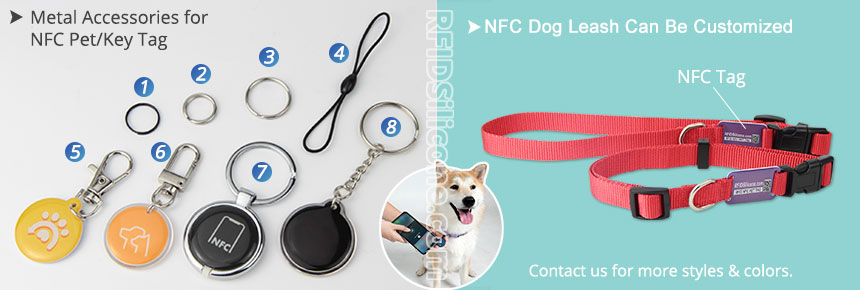 NFC dog leash & Metal accessories for NFC tag NFC dog leash & Metal accessories for NFC tag