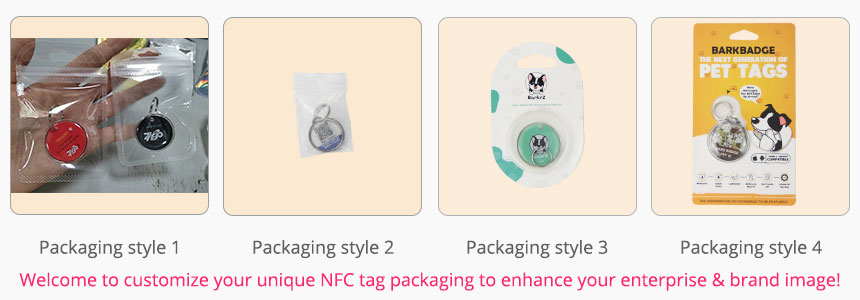 Packaging Options of NFC Key Pet Tag Packaging Options of NFC Key Pet Tag