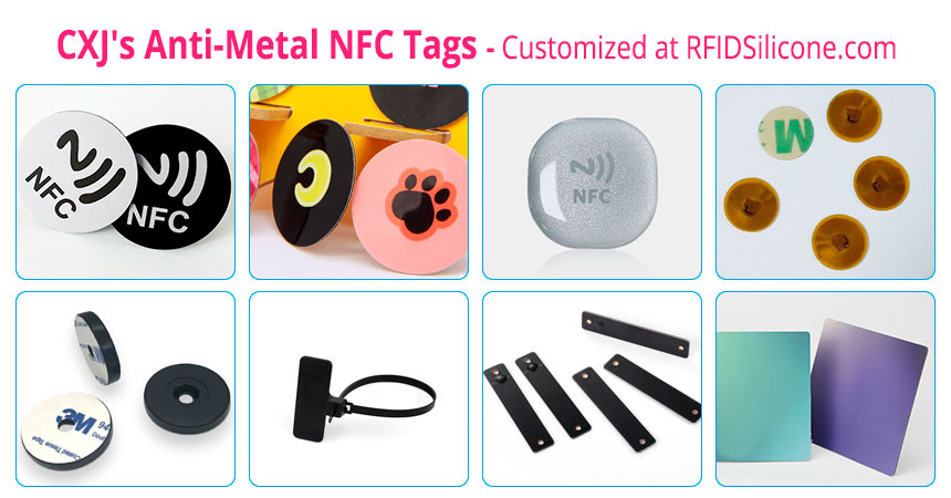 CXJ's Anti-Metal NFC Tags - Customized at RFIDSilicone.com CXJ's Anti-Metal NFC Tags - Customized at RFIDSilicone.com