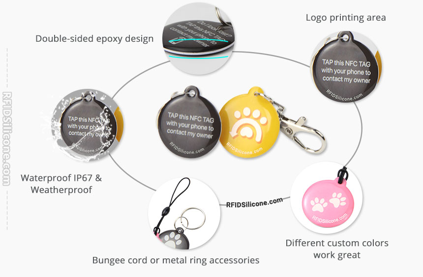Details of Double Sided Epoxy Glue NFC Pet ID Tags RS-PT013 Details of Double Sided Epoxy Glue NFC Pet ID Tags RS-PT013