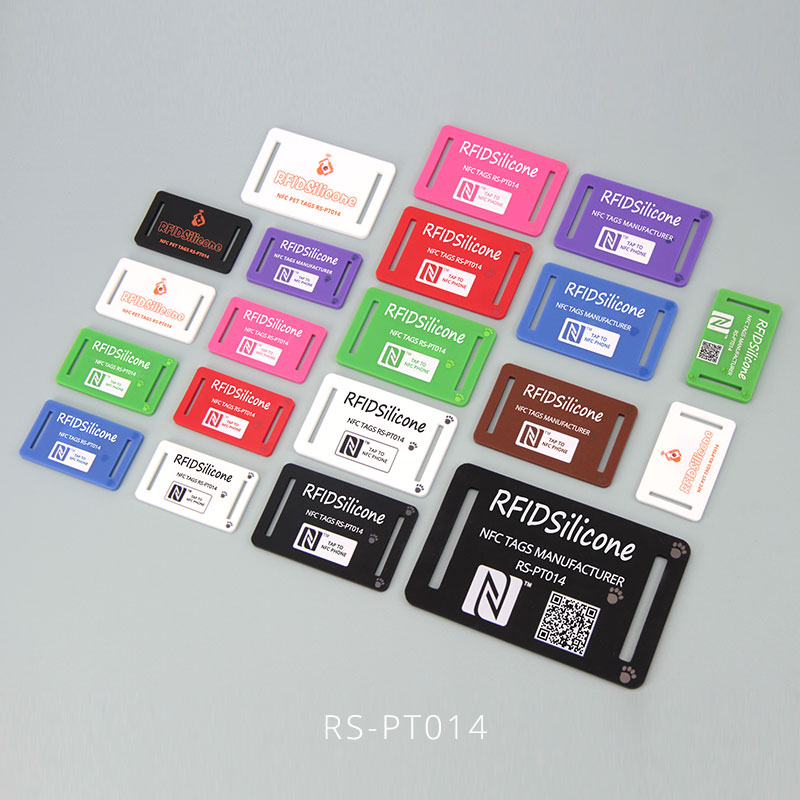 Eco-friendly NFC Silicone Pet Tags Smart Digital Dog Tag