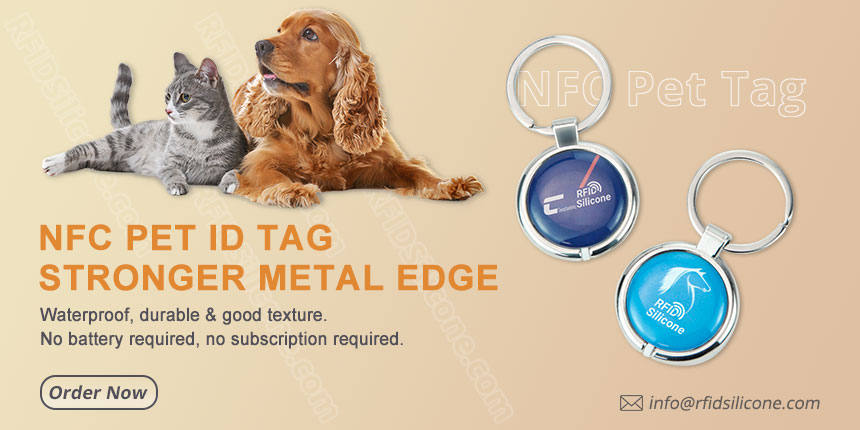 Wholesale Metal Border Epoxy RFID NFC Dog Tags RS-PT018 Wholesale Metal Border Epoxy RFID NFC Dog Tags RS-PT018