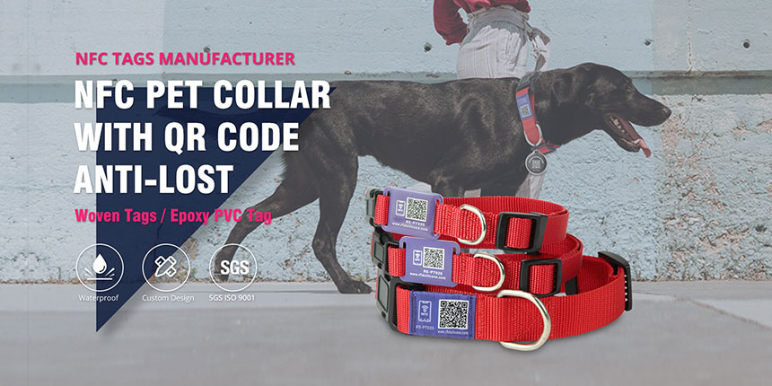 Customized Fabric NFC tags RFID Dog Collar RS-PT020 Customized Fabric NFC tags RFID Dog Collar RS-PT020