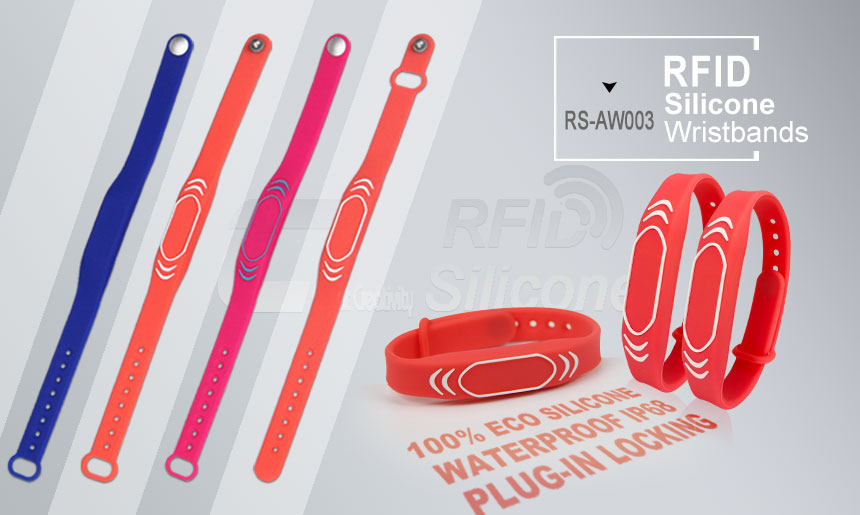 Silicone NFC Bracelet Payment MIFARE Classic 1K Wristbands RS-AW003 Silicone NFC Bracelet Payment MIFARE Classic 1K Wristbands RS-AW003