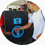 Check in by touching the NFC tag with the NFC mobile phone Check in by touching the NFC tag with the NFC mobile phone