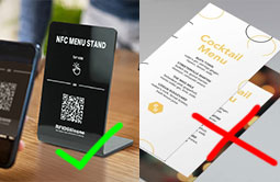 NFC menu is environmentally friendly and can reduce printing costs NFC menu is environmentally friendly and can reduce printing costs