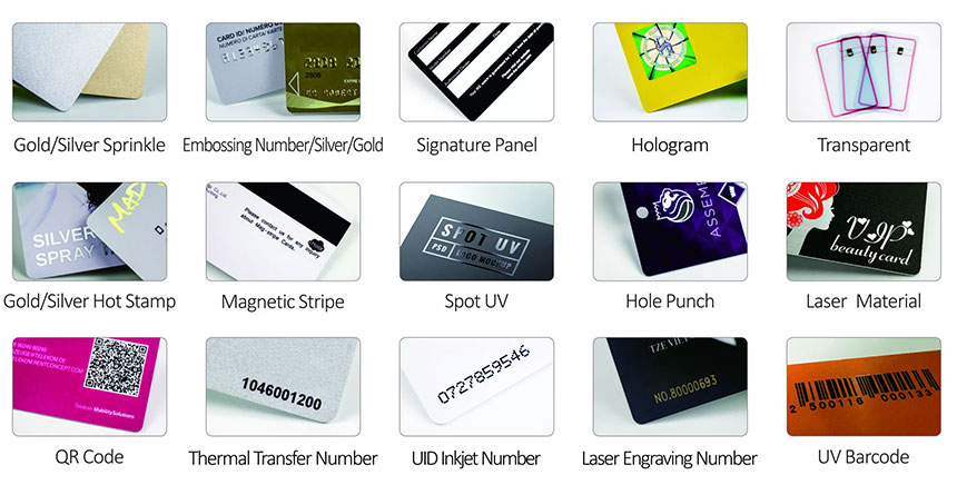 Craft Options of RFID NFC PVC Card Craft Options of RFID NFC PVC Card