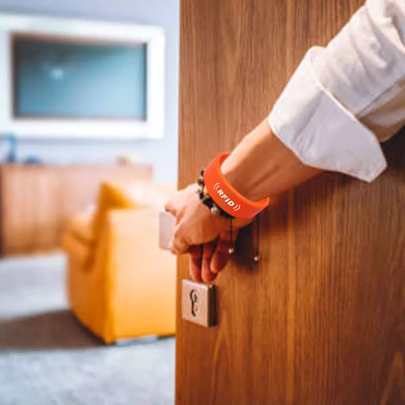 Durable Hotel RFID Key Bracelet 125KHz EM4100 RFID Wristbands