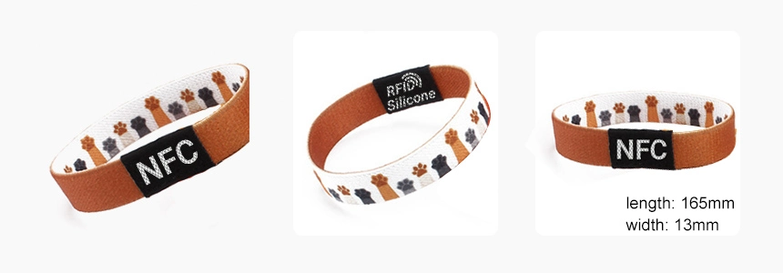Design and Size of elasticated nfc bands RS-EW002 Design and Size of elasticated nfc bands RS-EW002