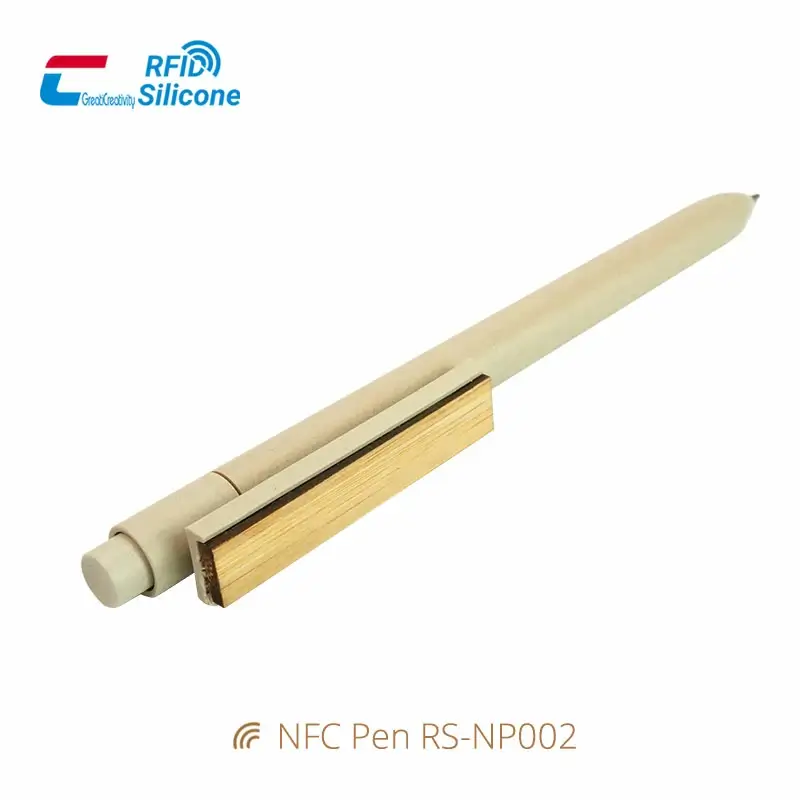 Bamboo Fiber NFC Scribe Pen Push NFC Ballpoint Pen