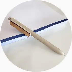 Bamboo fiber push-type NFC marker pen with customizable colors Bamboo fiber push-type NFC marker pen with customizable colors