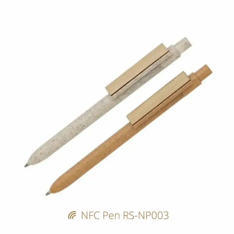 Custom Smart NFC Pen NTAG213 Wheat Straw NFC Ball Pen