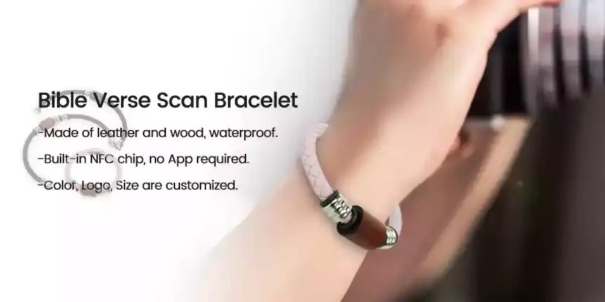 magnetic leather bible verse scan bracelet nfc wristbands magnetic leather bible verse scan bracelet nfc wristbands