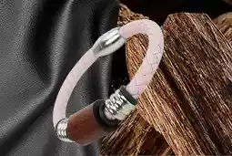 made of leather and wood made of leather and wood
