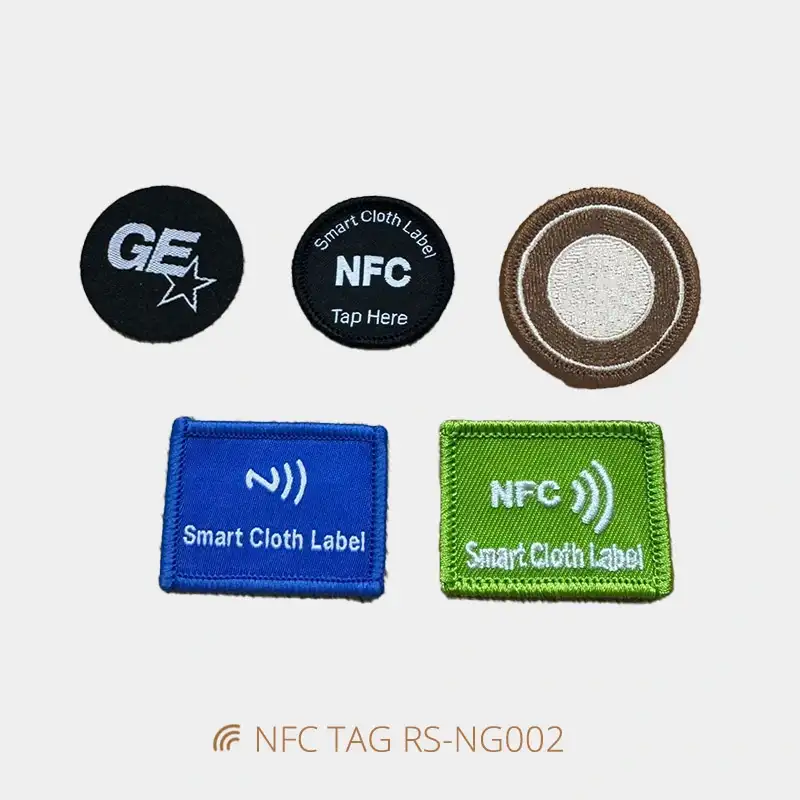 Iron-on NFC Clothing Tag Overlock Fabric NFC Patches