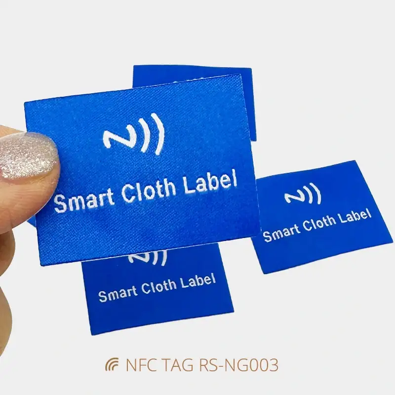 NFC Garment tags Iron-on Woven NFC Logo Labels
