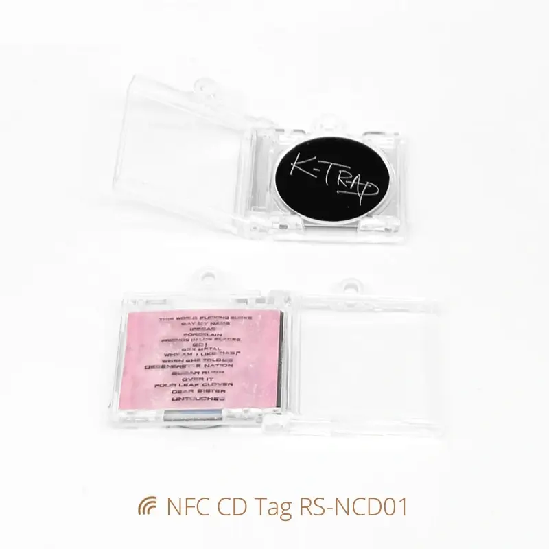 Music NFC Mini CD Tag Acrylic CD Case NTAG213 Keychains
