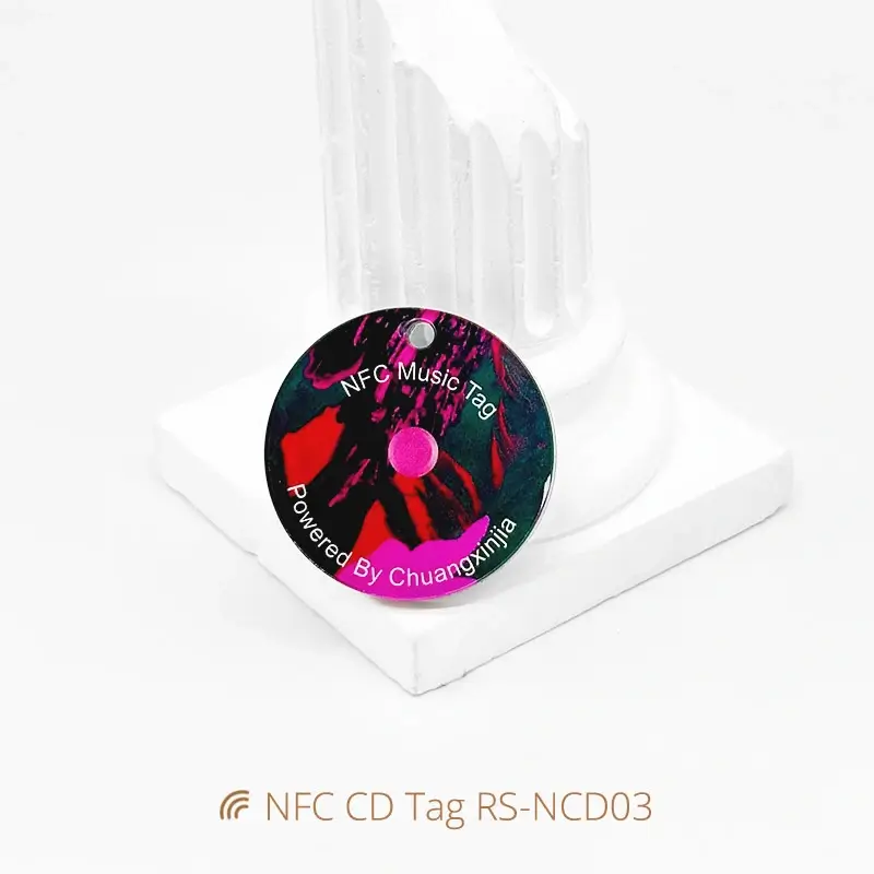 Dia 40mm Acrylic NFC Music Tag NFC Album CD Keychains