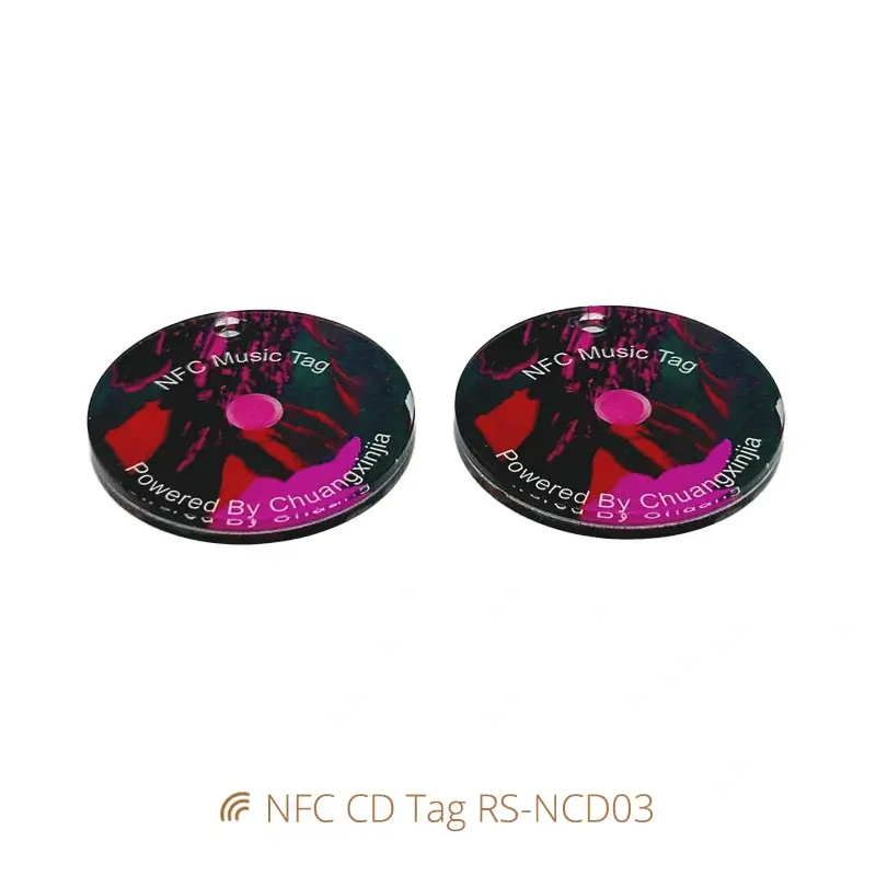 Dia 40mm Acrylic NFC Music Tag NFC Album CD Keychains