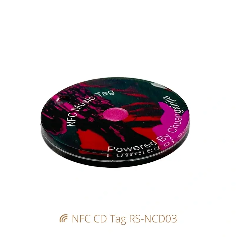 Dia 40mm Acrylic NFC Music Tag NFC Album CD Keychains