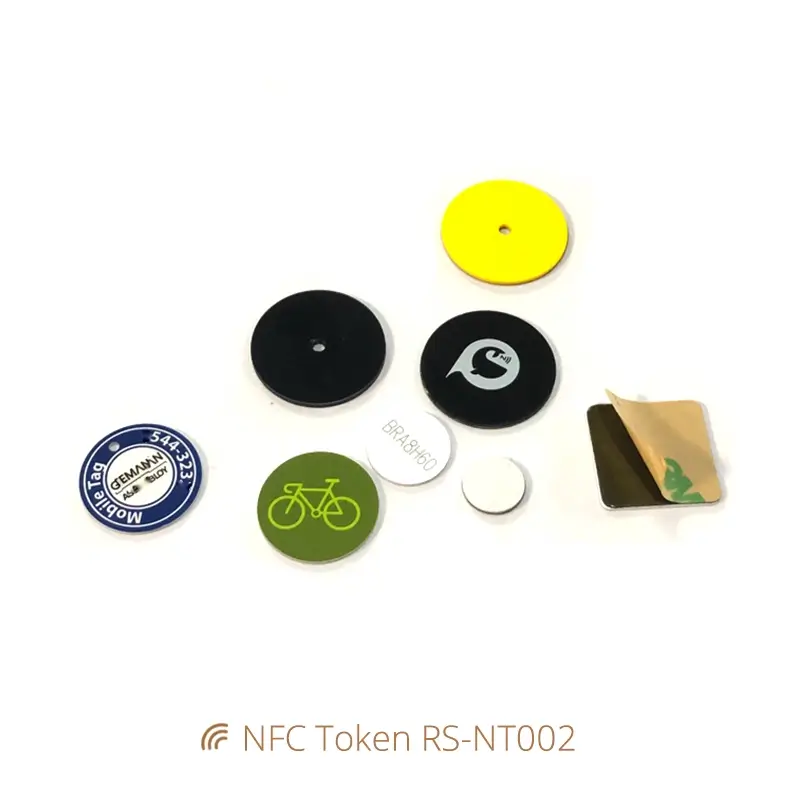 Customized Anti-metal NFC Coin NFC Tokens with 3M Adhesive