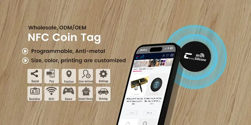 customized anti-metal nfc coin nfc tokens with 3m adhesive customized anti-metal nfc coin nfc tokens with 3m adhesive