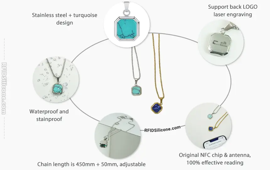 Product Details CXJ NFC Pendant Necklaces RS-NN003