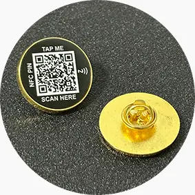 Fashion QR Code NFC Pin Tags Smart Metal Brooch Fashion QR Code NFC Pin Tags Smart Metal Brooch
