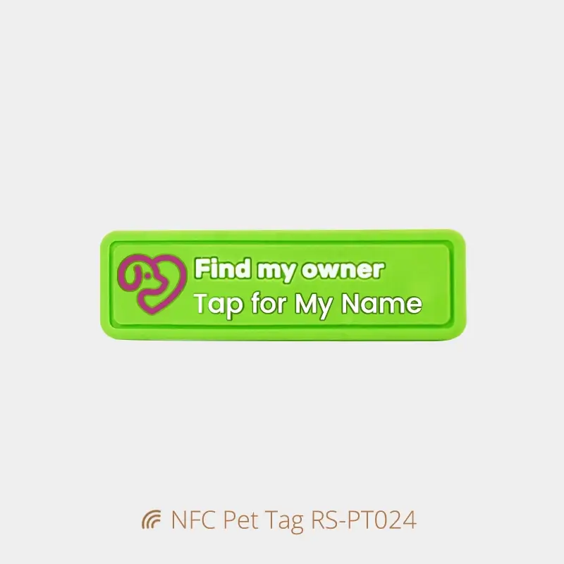 Custom Eco-friendly NFC Silicone Pet ID Tags Wholesale