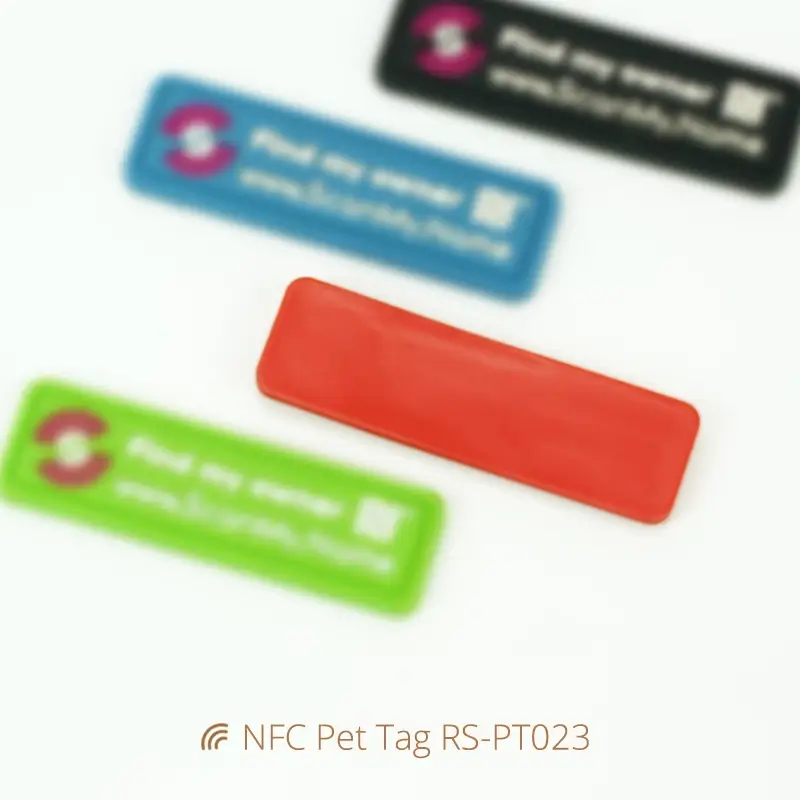 Custom Eco-friendly NFC Silicone Pet ID Tags Wholesale