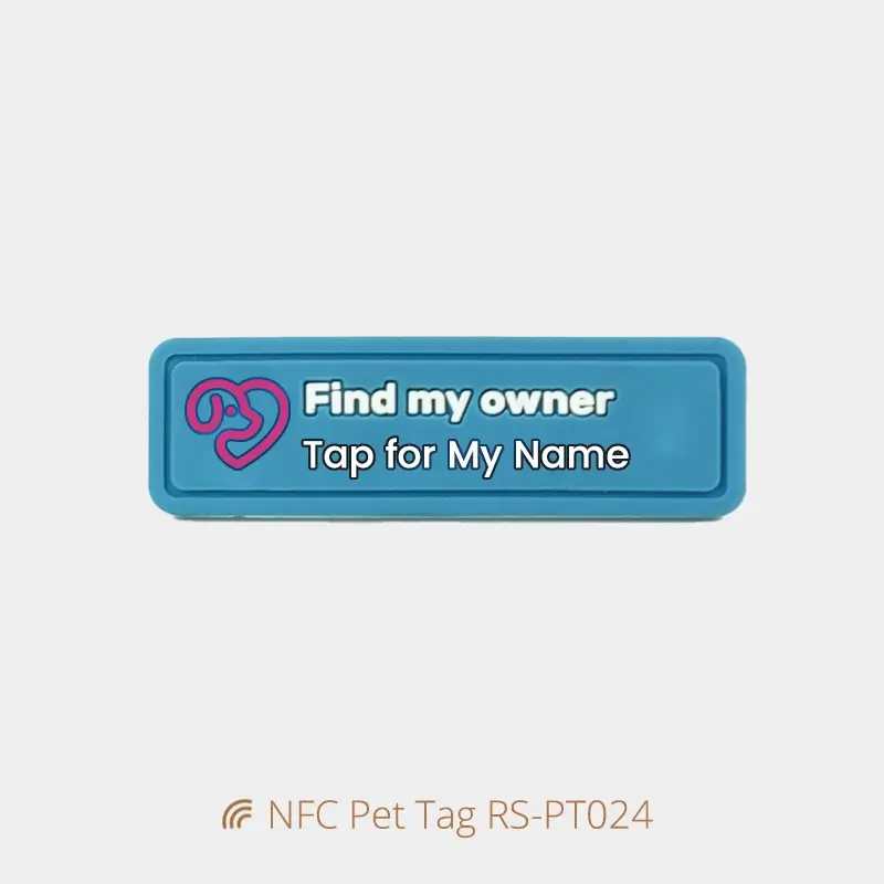 Custom Eco-friendly NFC Silicone Pet ID Tags Wholesale
