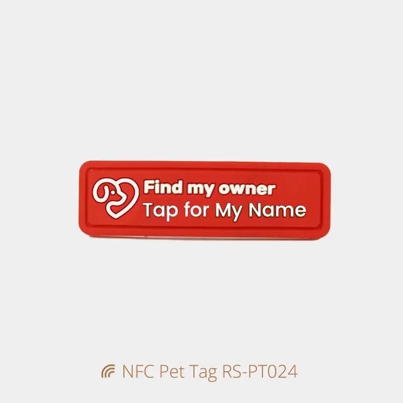 Custom Eco-friendly NFC Silicone Pet ID Tags Wholesale