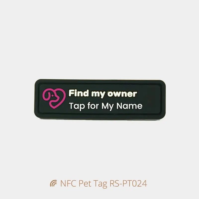 Custom Eco-friendly NFC Silicone Pet ID Tags Wholesale